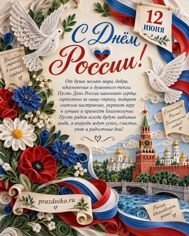 Открытка: День России