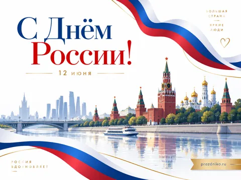 Открытка: День России