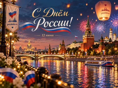 Открытка: День России