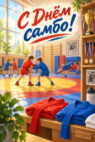 Открытка «День самбо»: С Днём самбо!
