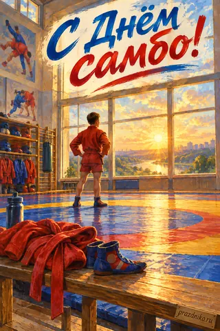 Открытка «День самбо»: С Днём самбо!