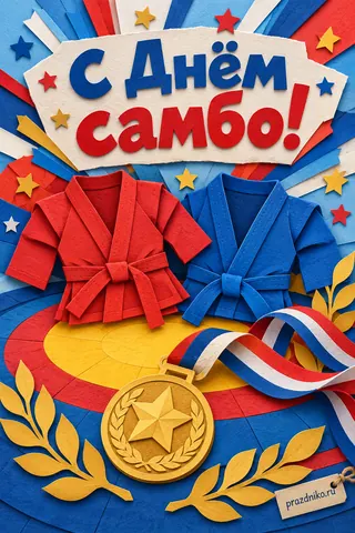 Открытка «День самбо»: С Днём самбо!