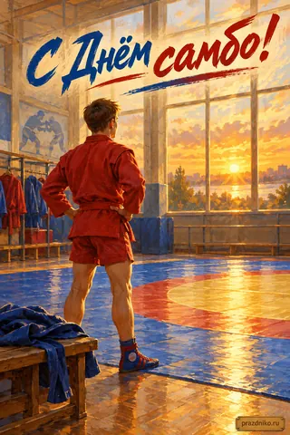 Открытка «День самбо»: С Днём самбо!