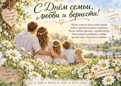Открытка: День семьи, любви и верности