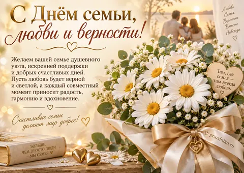 Открытка: День семьи, любви и верности