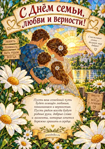 Открытка: День семьи, любви и верности
