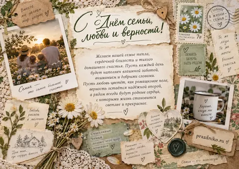 Открытка: День семьи, любви и верности