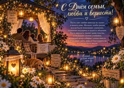 Открытка: День семьи, любви и верности