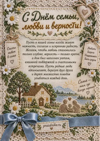 Открытка: День семьи, любви и верности