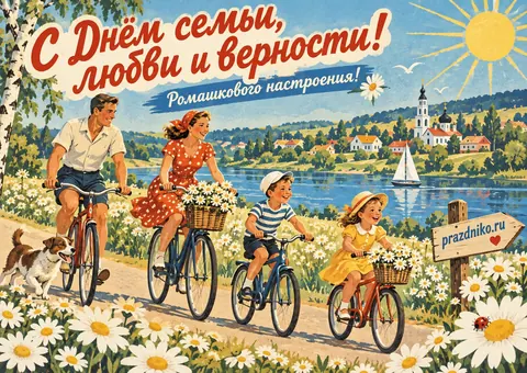 Открытка: День семьи, любви и верности