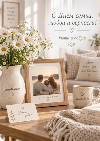 Открытка: День семьи, любви и верности