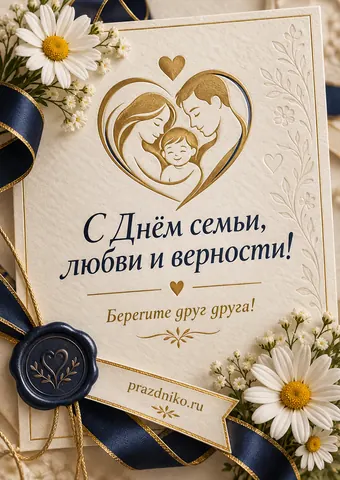 Открытка: День семьи, любви и верности