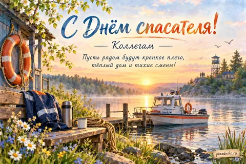 Открытка «День спасателя» — коллегам: С Днём спасателя!
Коллегам
Пусть рядом будут крепкое плечо, тёплый дом и тихие смены!
prazdniko.ru