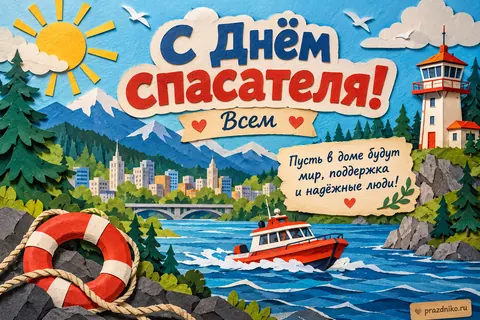 Открытка «День спасателя»: С Днём спасателя! Всем
Пусть в доме будут мир, поддержка и надёжные люди!