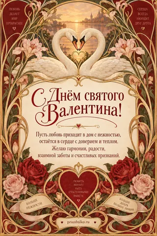 Открытка: День святого Валентина