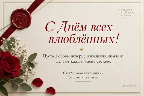 Открытка: День святого Валентина