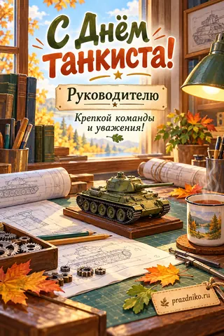Открытка «День танкиста» — руководителю: С Днём танкиста!
Руководителю
Крепкой команды и уважения!
prazdniko.ru