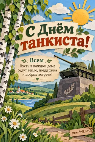 Открытка «День танкиста»: С Днём танкиста!
Всем
Пусть в каждом доме будут тепло, поддержка и добрые встречи!
prazdniko.ru