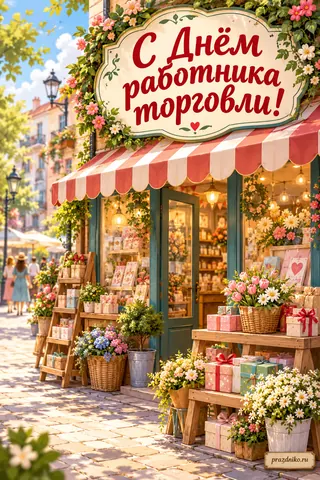 Открытка «День работника торговли»: С Днём работника
торговли!