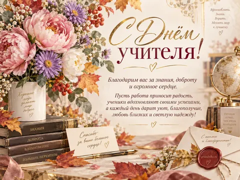 Открытка: День учителя