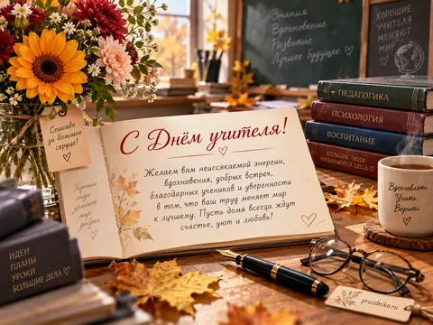 Открытка: День учителя