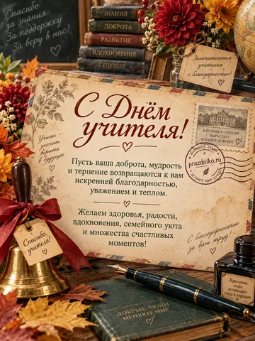 Открытка: День учителя