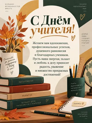 Открытка: День учителя