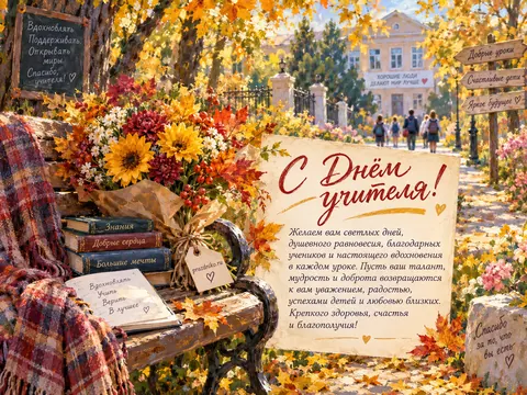 Открытка: День учителя