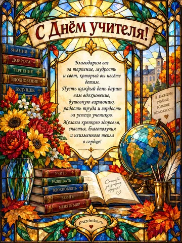 Открытка: День учителя