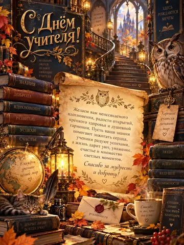Открытка: День учителя