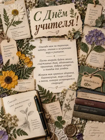 Открытка: День учителя