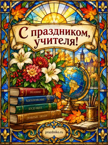 Открытка: День учителя
