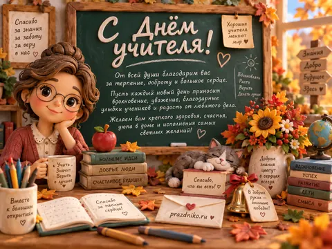 Открытка: День учителя