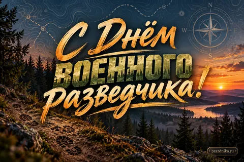 Открытка «День военного разведчика»: С Днём
военного
разведчика!