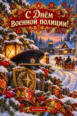Открытка «День военной полиции»: С Днём
Военной полиции!