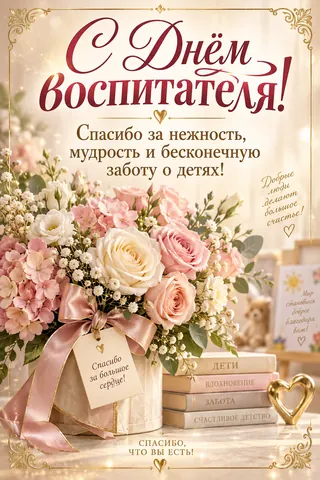 Открытка: День воспитателя
