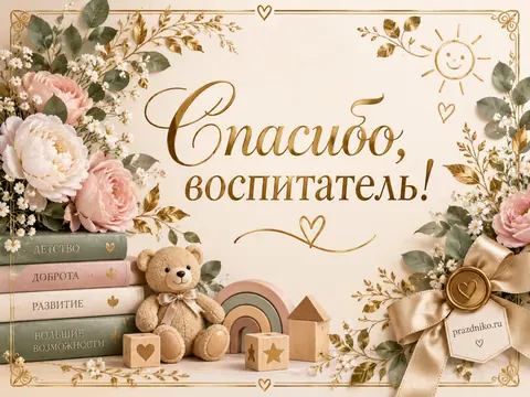 Открытка: День воспитателя