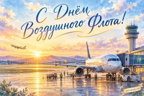 Открытка «День Воздушного Флота России»: С Днём Воздушного Флота!