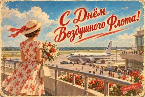 Открытка «День Воздушного Флота России»: С Днём Воздушного Флота!