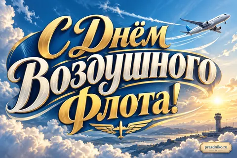 Открытка «День Воздушного Флота России»: С Днём Воздушного Флота!