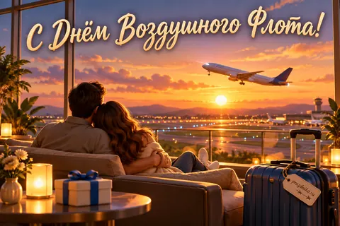 Открытка «День Воздушного Флота России»: С Днём Воздушного Флота!