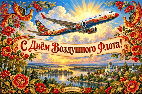 Открытка «День Воздушного Флота России»: С Днём Воздушного Флота!
