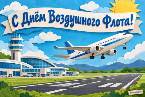 Открытка «День Воздушного Флота России»: С Днём Воздушного Флота!