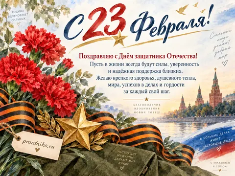 Открытка: 23 февраля