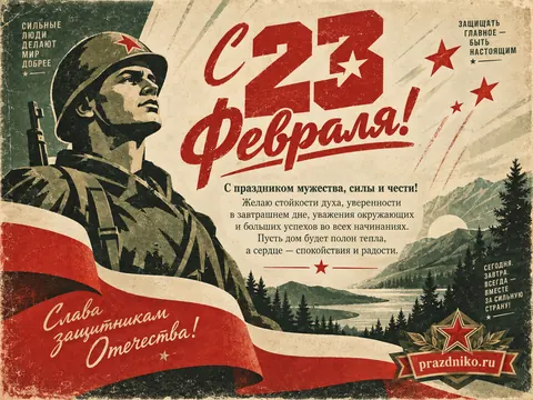 Открытка: 23 февраля