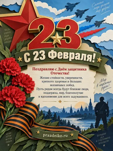 Открытка: 23 февраля