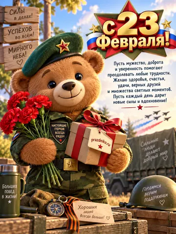 Открытка: 23 февраля
