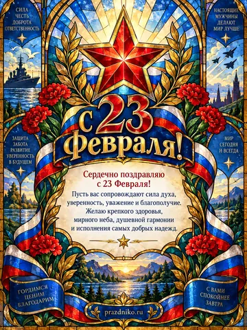 Открытка: 23 февраля
