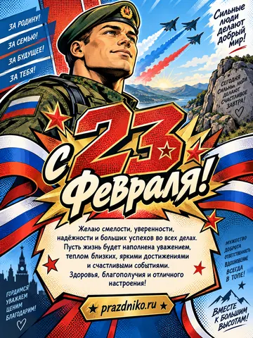 Открытка: 23 февраля