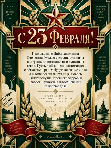 Открытка: 23 февраля